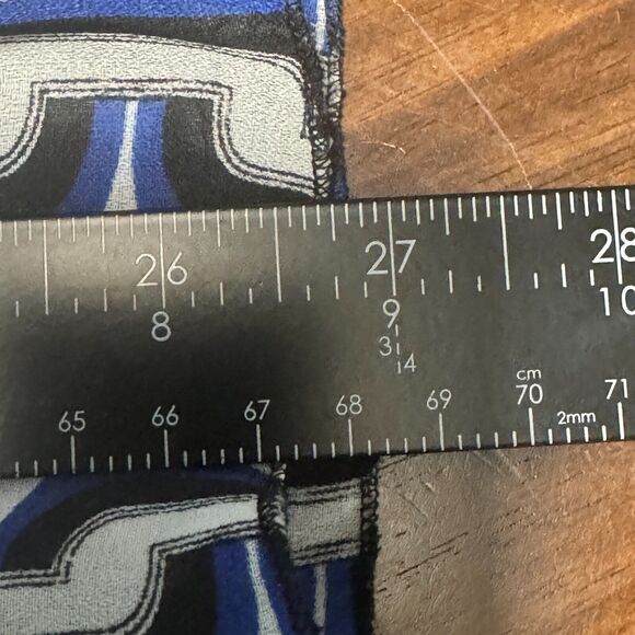 Worthington Blouse Womens XL Blue White Black Accordion Button Front Long Sleeve - Picture 14 of 14